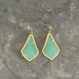 Kendra Scott Alexandria Drop Earrings in Teal Green Illusion